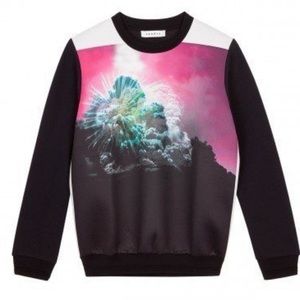 Sandro Black and Pink Graphic Sweatshirt